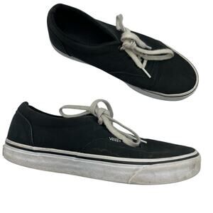 Vans Black Canvas Classic Lace Up Sneakers Womens 8 Comfort Shoes Skater
